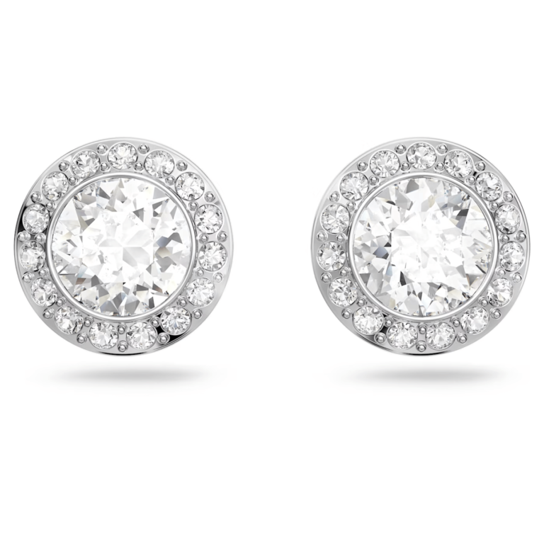 angelic-stud-earrings--round-cut--white--rhodium-plated-swarovski-1081942