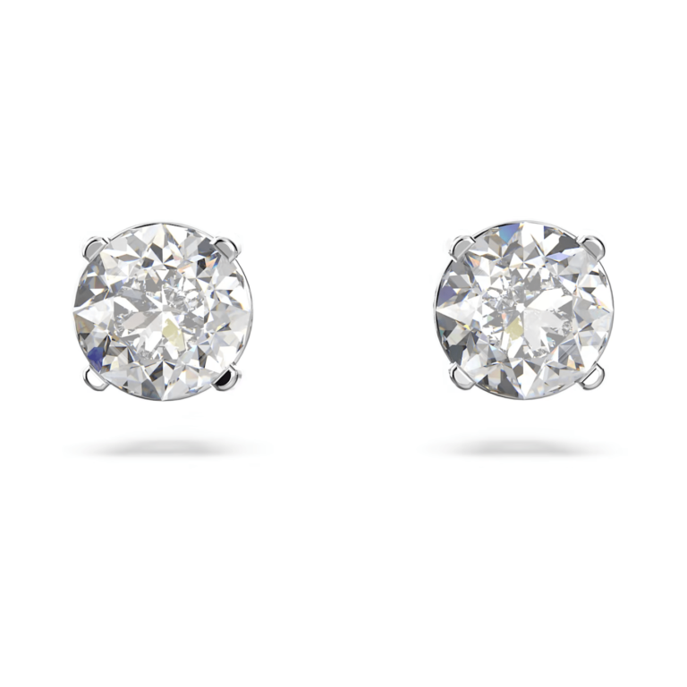 attract-stud-earrings--round-cut--white--rhodium-plated-swarovski-5408436