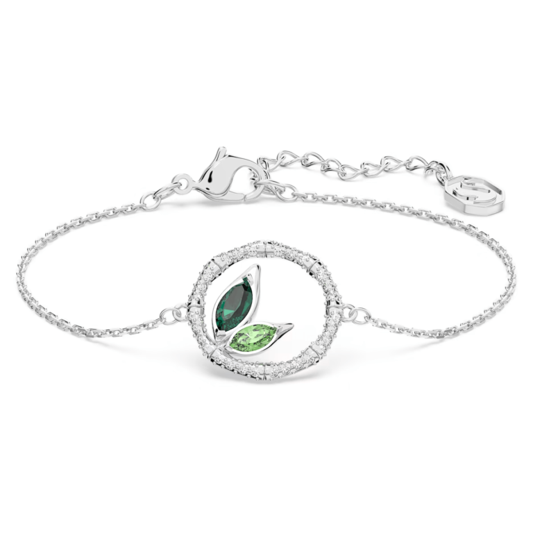 dellium-bracelet--bamboo--green--rhodium-plated-swarovski-5645375