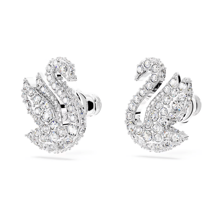 swarovski-iconic-swan-stud-earrings--swan--white--rhodium-plated-swarovski-5647873