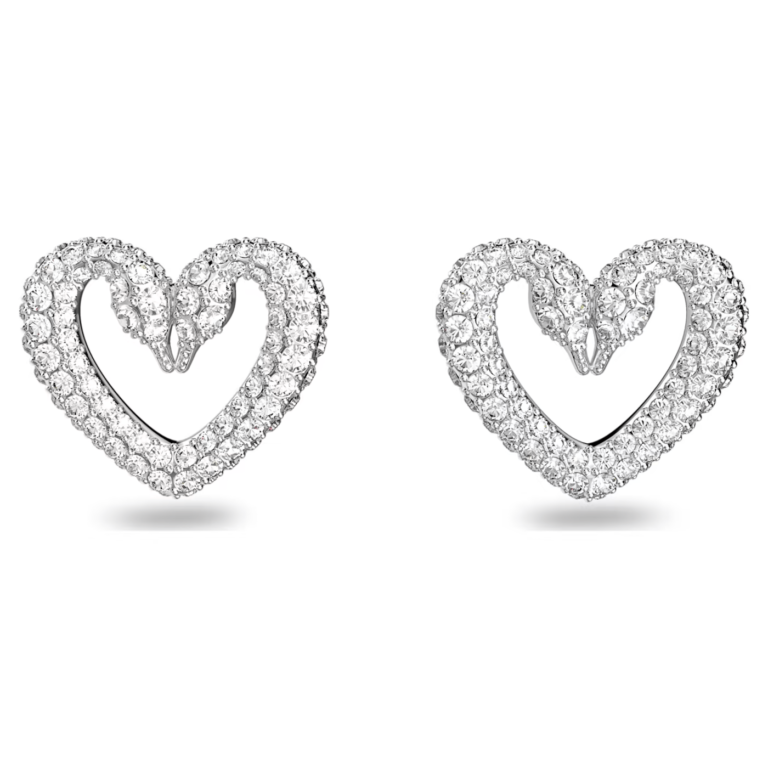 una-stud-earrings--heart--medium--white--rhodium-plated-swarovski-5625535